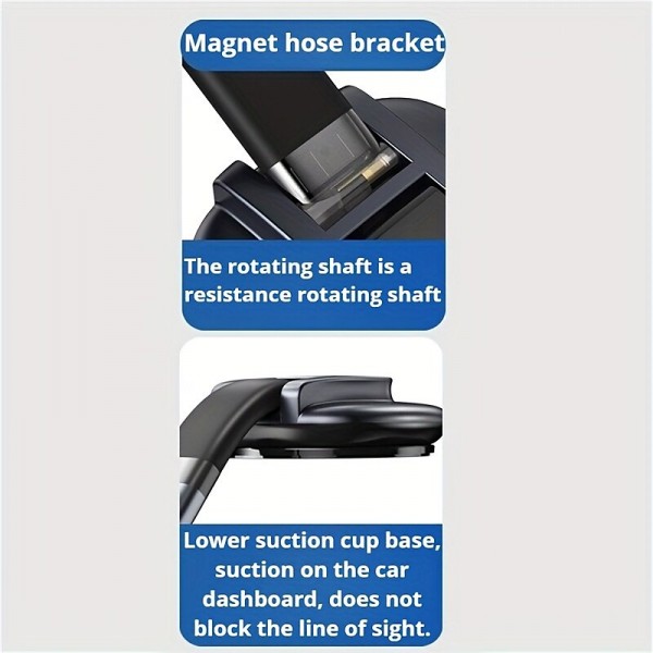 Magnetic Phone Holder For Car  Built-in 6 Strong Magnets &amp; Reusable Washable Strong Suction Car Phone Holder Mount Dashboard Windshield Cell Phone Holder Phone Stand For Car Fit For All Smartphone