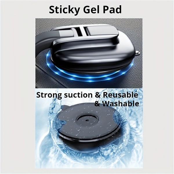 Magnetic Phone Holder For Car  Built-in 6 Strong Magnets &amp; Reusable Washable Strong Suction Car Phone Holder Mount Dashboard Windshield Cell Phone Holder Phone Stand For Car Fit For All Smartphone