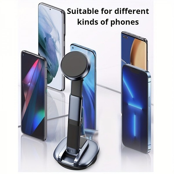 Magnetic Phone Holder For Car  Built-in 6 Strong Magnets &amp; Reusable Washable Strong Suction Car Phone Holder Mount Dashboard Windshield Cell Phone Holder Phone Stand For Car Fit For All Smartphone