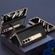 Leather Phone Case for Samsung Galaxy Z Fold 5 4 3 Fold4 Fold5 Gold Plating Magnetic Hinge Stand Back Cover with Mirror Film Leather Phone Case for Samsung Galaxy Z Fold 5 4 3 Fold4 Fold5 Gold Plating Magnetic Hinge Stand Back Cover with Mirror Film
