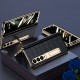 Leather Phone Case for Samsung Galaxy Z Fold 5 4 3 Fold4 Fold5 Gold Plating Magnetic Hinge Stand Back Cover with Mirror Film Leather Phone Case for Samsung Galaxy Z Fold 5 4 3 Fold4 Fold5 Gold Plating Magnetic Hinge Stand Back Cover with Mirror Film