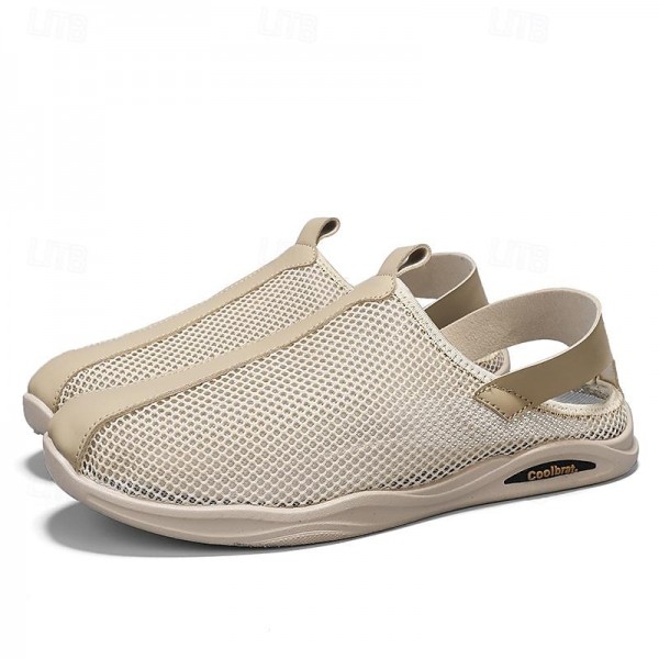 Men's Sandals Loafers & Slip-Ons Retro Walking Casual Daily Leather Comfortable Booties / Ankle Boots Loafer Black Khaki Spring Fall Men's Sandals Loafers & Slip-Ons Retro Walking Casual Daily Leather Comfortable Booties / Ankle Boots Loafer Black Khaki Spring Fall