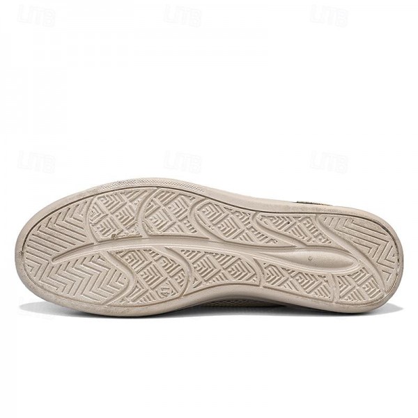 Men's Sandals Loafers & Slip-Ons Retro Walking Casual Daily Leather Comfortable Booties / Ankle Boots Loafer Black Khaki Spring Fall Men's Sandals Loafers & Slip-Ons Retro Walking Casual Daily Leather Comfortable Booties / Ankle Boots Loafer Black Khaki Spring Fall
