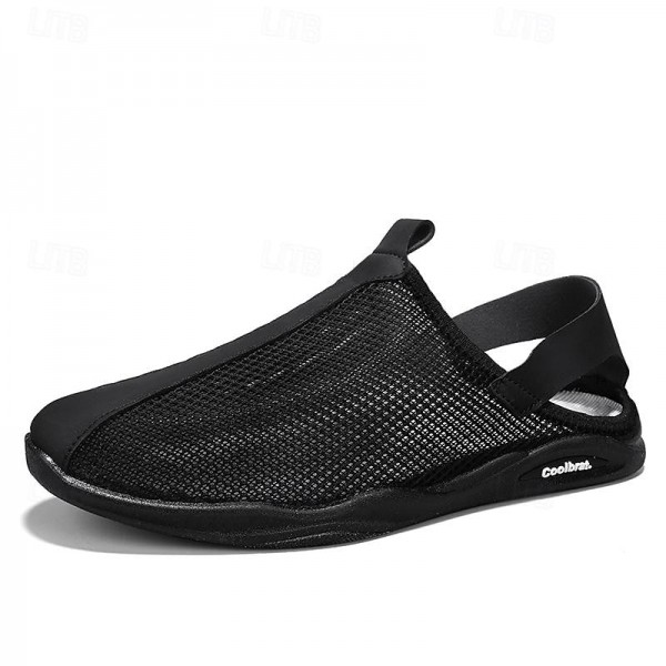 Men's Sandals Loafers & Slip-Ons Retro Walking Casual Daily Leather Comfortable Booties / Ankle Boots Loafer Black Khaki Spring Fall Men's Sandals Loafers & Slip-Ons Retro Walking Casual Daily Leather Comfortable Booties / Ankle Boots Loafer Black Khaki Spring Fall