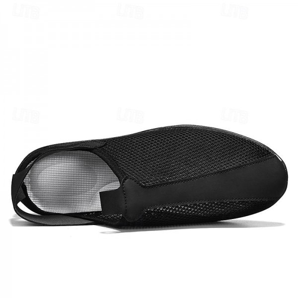 Men's Sandals Loafers & Slip-Ons Retro Walking Casual Daily Leather Comfortable Booties / Ankle Boots Loafer Black Khaki Spring Fall Men's Sandals Loafers & Slip-Ons Retro Walking Casual Daily Leather Comfortable Booties / Ankle Boots Loafer Black Khaki Spring Fall