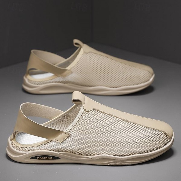 Men's Sandals Loafers & Slip-Ons Retro Walking Casual Daily Leather Comfortable Booties / Ankle Boots Loafer Black Khaki Spring Fall Men's Sandals Loafers & Slip-Ons Retro Walking Casual Daily Leather Comfortable Booties / Ankle Boots Loafer Black Khaki Spring Fall
