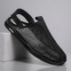 Men's Sandals Loafers & Slip-Ons Retro Walking Casual Daily Leather Comfortable Booties / Ankle Boots Loafer Black Khaki Spring Fall Men's Sandals Loafers & Slip-Ons Retro Walking Casual Daily Leather Comfortable Booties / Ankle Boots Loafer Black Khaki Spring Fall