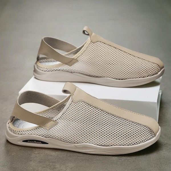 Men's Sandals Loafers & Slip-Ons Retro Walking Casual Daily Leather Comfortable Booties / Ankle Boots Loafer Black Khaki Spring Fall Men's Sandals Loafers & Slip-Ons Retro Walking Casual Daily Leather Comfortable Booties / Ankle Boots Loafer Black Khaki Spring Fall