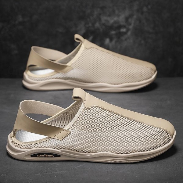 Men's Sandals Loafers & Slip-Ons Retro Walking Casual Daily Leather Comfortable Booties / Ankle Boots Loafer Black Khaki Spring Fall Men's Sandals Loafers & Slip-Ons Retro Walking Casual Daily Leather Comfortable Booties / Ankle Boots Loafer Black Khaki Spring Fall