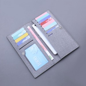 Men&#039;s Wallet Credit Card Holder Wallet PU Leather Office Daily Large Capacity Solid Color Black Blue Light Grey