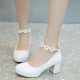 Girls' Heels Flower Girl Shoes Tiny Heels for Teens Christmas PU Little Kids(4-7ys) Big Kids(7years +) Party White Blue Pink Spring & Fall Girls' Heels Flower Girl Shoes Tiny Heels for Teens Christmas PU Little Kids(4-7ys) Big Kids(7years +) Party White Blue Pink Spring & Fall