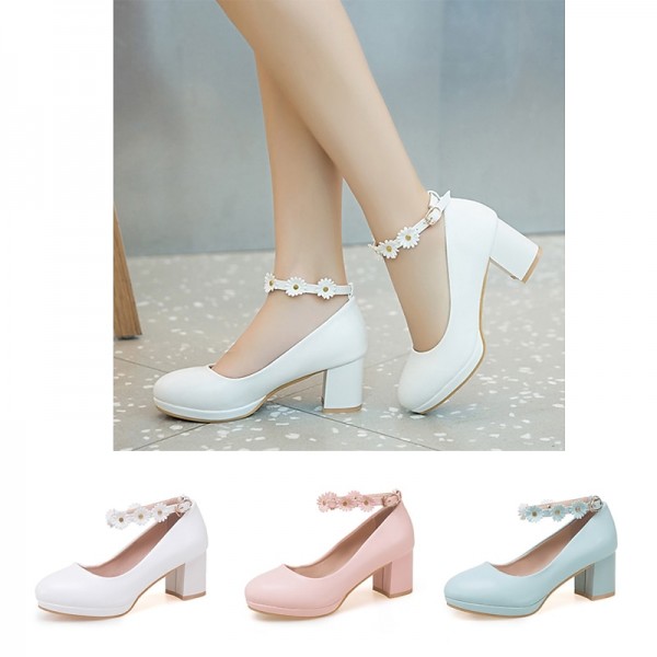 Girls' Heels Flower Girl Shoes Tiny Heels for Teens Christmas PU Little Kids(4-7ys) Big Kids(7years +) Party White Blue Pink Spring & Fall Girls' Heels Flower Girl Shoes Tiny Heels for Teens Christmas PU Little Kids(4-7ys) Big Kids(7years +) Party White Blue Pink Spring & Fall