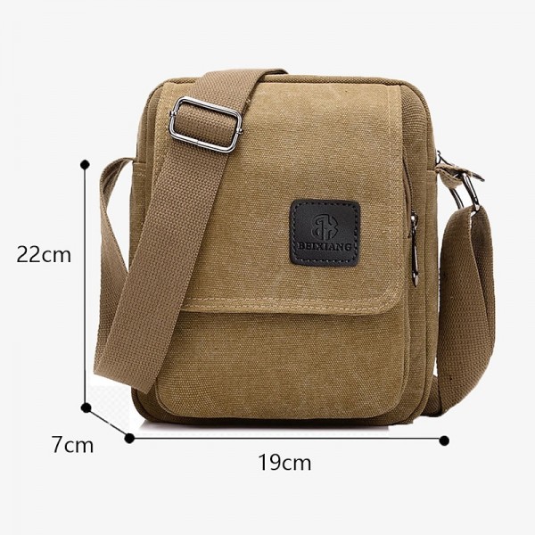 Men's Crossbody Bag Messenger Bag Canvas Outdoor Daily Lightweight Durable Solid Color Black Army Green Khaki Men's Crossbody Bag Messenger Bag Canvas Outdoor Daily Lightweight Durable Solid Color Black Army Green Khaki