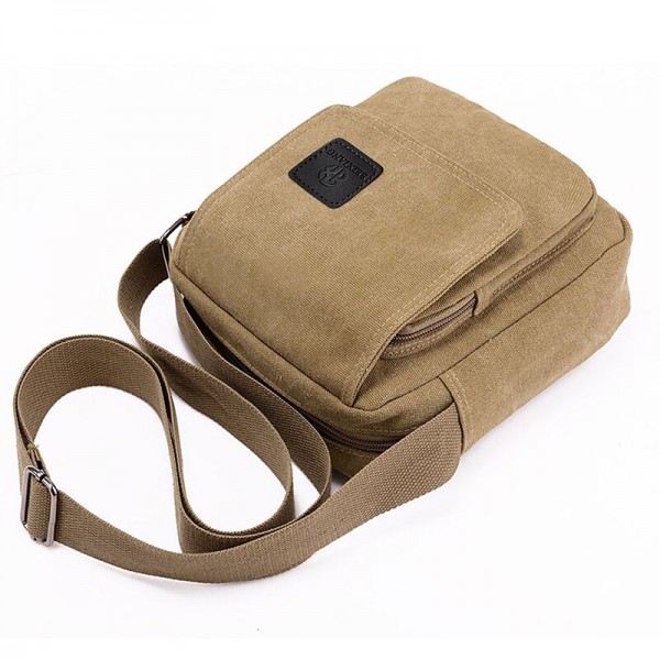 Men's Crossbody Bag Messenger Bag Canvas Outdoor Daily Lightweight Durable Solid Color Black Army Green Khaki Men's Crossbody Bag Messenger Bag Canvas Outdoor Daily Lightweight Durable Solid Color Black Army Green Khaki