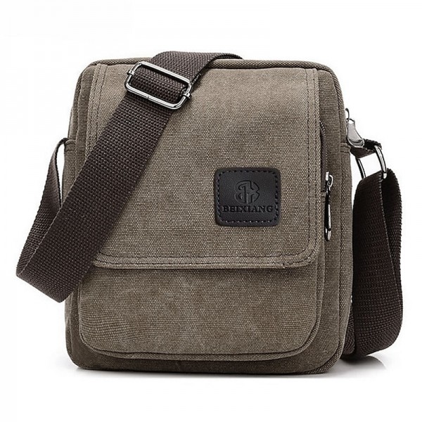 Men's Crossbody Bag Messenger Bag Canvas Outdoor Daily Lightweight Durable Solid Color Black Army Green Khaki Men's Crossbody Bag Messenger Bag Canvas Outdoor Daily Lightweight Durable Solid Color Black Army Green Khaki