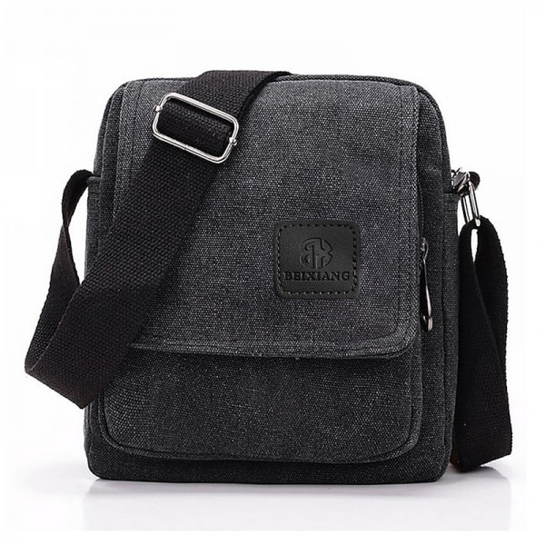 Men's Crossbody Bag Messenger Bag Canvas Outdoor Daily Lightweight Durable Solid Color Black Army Green Khaki Men's Crossbody Bag Messenger Bag Canvas Outdoor Daily Lightweight Durable Solid Color Black Army Green Khaki