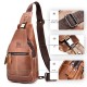 Men's Crossbody Bag Chest Bag Nappa Leather Outdoor Daily Zipper Solid Color Black Men's Crossbody Bag Chest Bag Nappa Leather Outdoor Daily Zipper Solid Color Black