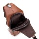 Men's Crossbody Bag Chest Bag Nappa Leather Outdoor Daily Zipper Solid Color Black Men's Crossbody Bag Chest Bag Nappa Leather Outdoor Daily Zipper Solid Color Black