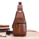 Men's Crossbody Bag Chest Bag Nappa Leather Outdoor Daily Zipper Solid Color Black Men's Crossbody Bag Chest Bag Nappa Leather Outdoor Daily Zipper Solid Color Black