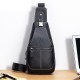 Men's Crossbody Bag Chest Bag Nappa Leather Outdoor Daily Zipper Solid Color Black Men's Crossbody Bag Chest Bag Nappa Leather Outdoor Daily Zipper Solid Color Black