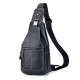 Men's Crossbody Bag Chest Bag Nappa Leather Outdoor Daily Zipper Solid Color Black Men's Crossbody Bag Chest Bag Nappa Leather Outdoor Daily Zipper Solid Color Black