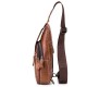Men's Crossbody Bag Chest Bag Nappa Leather Outdoor Daily Zipper Solid Color Black Men's Crossbody Bag Chest Bag Nappa Leather Outdoor Daily Zipper Solid Color Black