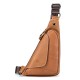 Men&#039;s Crossbody Bag Shoulder Bag Mobile Phone Bag Chest Bag Leather Cowhide Outdoor Daily Holiday Buckle Zipper Waterproof Solid Color Quilted Camel Brown