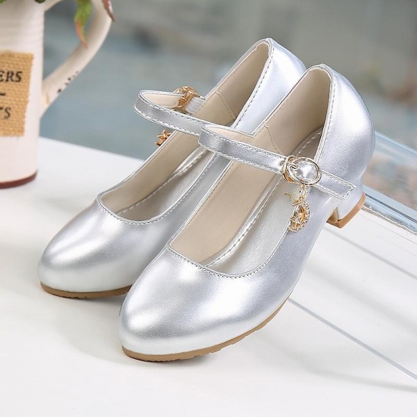 Girls' Heels Princess Shoes PU Water Resistant Breathability Princess Shoes Big Kids(7years +) Little Kids(4-7ys) Toddler(2-4ys) Daily Silver Black White Fall Spring Girls' Heels Princess Shoes PU Water Resistant Breathability Princess Shoes Big Kids(7years +) Little Kids(4-7ys) Toddler(2-4ys) Daily Silver Black White Fall Spring