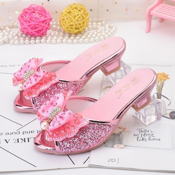 Girls' Slippers & Flip-Flops Daily Glitters Heel Slingback Synthetics Breathability Height-increasing Cosplay Big Kids(7years +) Little Kids(4-7ys) Birthday Gift Daily Indoor Outdoor Play Bowknot Girls' Slippers & Flip-Flops Daily Glitters Heel Slingback Synthetics Breathability Height-increasing Cosplay Big Kids(7years +) Little Kids(4-7ys) Birthday Gift Daily Indoor Outdoor Play Bowknot