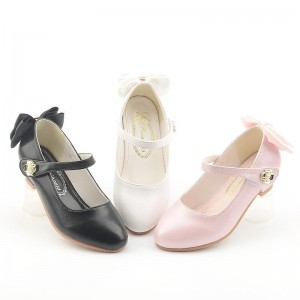 Girls&#039; Heels Daily Dress Shoes Heel Lolita Microfiber Water Resistant Breathability Non-slipping Big Kids(7years +) Little Kids(4-7ys) Wedding Party Daily Walking Shoes Dancing Bowknot Pearl Crystal