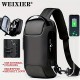 Men's Waterproof Oxford Waist Bag Chest Bag Pack with USB Charging & Lock Crossbody Bag Anti-theft Sling Shoulder Bags Messenger For Male Men's Waterproof Oxford Waist Bag Chest Bag Pack with USB Charging & Lock Crossbody Bag Anti-theft Sling Shoulder Bags Messenger For Male