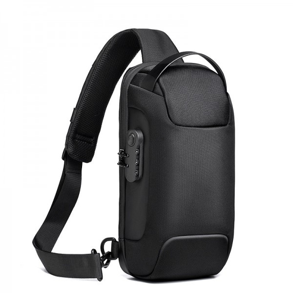 Men's Waterproof Oxford Waist Bag Chest Bag Pack with USB Charging & Lock Crossbody Bag Anti-theft Sling Shoulder Bags Messenger For Male Men's Waterproof Oxford Waist Bag Chest Bag Pack with USB Charging & Lock Crossbody Bag Anti-theft Sling Shoulder Bags Messenger For Male