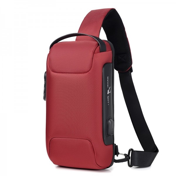 Men's Waterproof Oxford Waist Bag Chest Bag Pack with USB Charging & Lock Crossbody Bag Anti-theft Sling Shoulder Bags Messenger For Male Men's Waterproof Oxford Waist Bag Chest Bag Pack with USB Charging & Lock Crossbody Bag Anti-theft Sling Shoulder Bags Messenger For Male