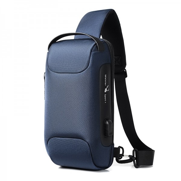 Men's Waterproof Oxford Waist Bag Chest Bag Pack with USB Charging & Lock Crossbody Bag Anti-theft Sling Shoulder Bags Messenger For Male Men's Waterproof Oxford Waist Bag Chest Bag Pack with USB Charging & Lock Crossbody Bag Anti-theft Sling Shoulder Bags Messenger For Male