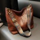 Men's Women's Crossbody Bag Bucket Bag PU Leather Shopping Daily Adjustable Large Capacity Durable Solid Color Dark Brown Black White Men's Women's Crossbody Bag Bucket Bag PU Leather Shopping Daily Adjustable Large Capacity Durable Solid Color Dark Brown Black White