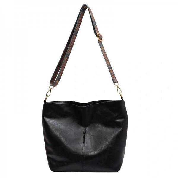 Men's Women's Crossbody Bag Bucket Bag PU Leather Shopping Daily Adjustable Large Capacity Durable Solid Color Dark Brown Black White Men's Women's Crossbody Bag Bucket Bag PU Leather Shopping Daily Adjustable Large Capacity Durable Solid Color Dark Brown Black White