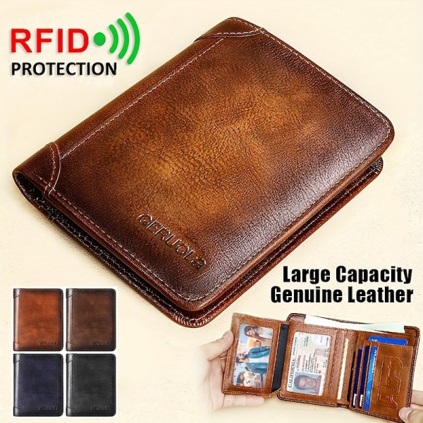 Men's Wallet Credit Card Holder Wallet Cowhide Shopping Daily Zipper Large Capacity Foldable Durable Solid Color Black Blue Brown Men's Wallet Credit Card Holder Wallet Cowhide Shopping Daily Zipper Large Capacity Foldable Durable Solid Color Black Blue Brown