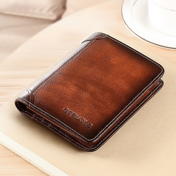 Men's Wallet Credit Card Holder Wallet Cowhide Shopping Daily Zipper Large Capacity Foldable Durable Solid Color Black Blue Brown Men's Wallet Credit Card Holder Wallet Cowhide Shopping Daily Zipper Large Capacity Foldable Durable Solid Color Black Blue Brown