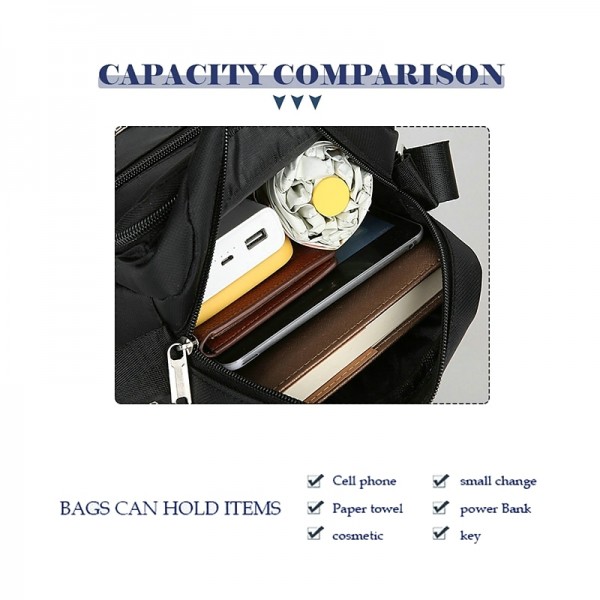 Men&#039;s Crossbody Bag Shoulder Bag Polyester Oxford Cloth Daily Holiday Adjustable Large Capacity Waterproof Solid Color Black Army Green Blue