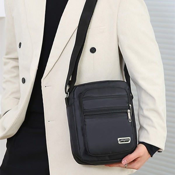 Men&#039;s Crossbody Bag Shoulder Bag Polyester Oxford Cloth Daily Holiday Adjustable Large Capacity Waterproof Solid Color Black Army Green Blue
