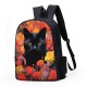 Men's Women's Backpack 3D Print Commuter Backpack School Daily Cat Flower Polyester Large Capacity Breathable Lightweight Zipper Print Black Yellow Red Men's Women's Backpack 3D Print Commuter Backpack School Daily Cat Flower Polyester Large Capacity Breathable Lightweight Zipper Print Black Yellow Red