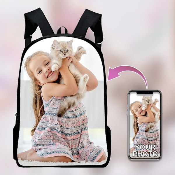 Men's Women's Kid's Backpack 3D Print Customize Commuter Backpack Oxford Cloth Large Capacity Breathable Lightweight Zipper Custom Print White Men's Women's Kid's Backpack 3D Print Customize Commuter Backpack Oxford Cloth Large Capacity Breathable Lightweight Zipper Custom Print White