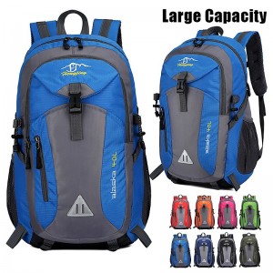 Men&#039;s Women&#039;s Backpack School Bag Bookbag Functional Backpack Outdoor Camping &amp; Hiking Color Block Polyester Large Capacity Waterproof Breathable Zipper Black Light Green Army Green