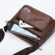 Men&#039;s Crossbody Bag Shoulder Bag Messenger Bag PU Leather Daily Holiday Zipper Adjustable Large Capacity Waterproof Solid Color Black Brown khaki