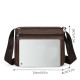 Men&#039;s Crossbody Bag Shoulder Bag Messenger Bag PU Leather Daily Holiday Zipper Adjustable Large Capacity Waterproof Solid Color Black Brown khaki