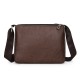 Men&#039;s Crossbody Bag Shoulder Bag Messenger Bag PU Leather Daily Holiday Zipper Adjustable Large Capacity Waterproof Solid Color Black Brown khaki