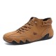 Men&#039;s Boots Handmade Shoes Comfort Shoes Hiking Walking Vintage Casual Outdoor Daily Leather Warm Height Increasing Comfortable Booties / Ankle Boots Lace-up Black White Blue Winter