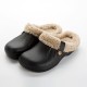 Men&#039;s Clogs &amp; Mules Slippers &amp; Flip-Flops Comfort Loafers Fleece Slippers Plush Slippers Memory Foam Slippers Walking Vintage Casual Outdoor Daily Leather Warm Height Increasing Comfortable Lace-up