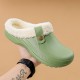 Men&#039;s Clogs &amp; Mules Slippers &amp; Flip-Flops Comfort Loafers Fleece Slippers Plush Slippers Memory Foam Slippers Walking Vintage Casual Outdoor Daily Leather Warm Height Increasing Comfortable Lace-up
