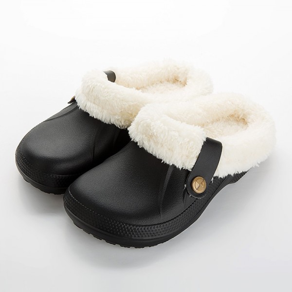 Men&#039;s Clogs &amp; Mules Slippers &amp; Flip-Flops Comfort Loafers Fleece Slippers Plush Slippers Memory Foam Slippers Walking Vintage Casual Outdoor Daily Leather Warm Height Increasing Comfortable Lace-up